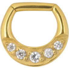 Steel Zirconline® - Jewelled Hinged Septum